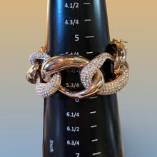 Load image into Gallery viewer, Joan Boyce In Love With Links Gold Tone Pave Crystal-Embellished Chunky Bracelet