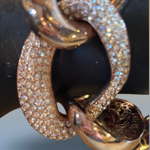 Load image into Gallery viewer, Joan Boyce In Love With Links Gold Tone Pave Crystal-Embellished Chunky Bracelet