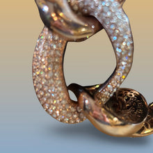 Load image into Gallery viewer, Joan Boyce In Love With Links Gold Tone Pave Crystal-Embellished Chunky Bracelet