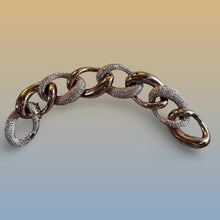 Load image into Gallery viewer, Joan Boyce In Love With Links Gold Tone Pave Crystal-Embellished Chunky Bracelet