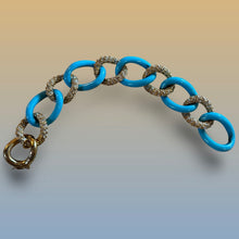 Load image into Gallery viewer, Joan Boyce In Love With Links Gold-Tone Pave Crystal Embellished Chunky Bracelet