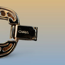 Load image into Gallery viewer, Joan Boyce Chunky Link Statement Bracelet Sparkling Accents Designer Inspire
