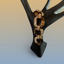 Load image into Gallery viewer, Joan Boyce Chunky Link Statement Bracelet Sparkling Accents Designer Inspire