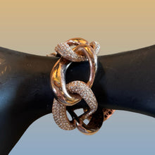 Load image into Gallery viewer, Joan Boyce In Love With Links Gold Tone Pave Crystal-Embellished Chunky Bracelet
