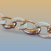 Load image into Gallery viewer, Joan Boyce In Love With Links Gold Tone Pave Crystal-Embellished Chunky Bracelet
