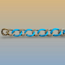 Load image into Gallery viewer, Joan Boyce In Love With Links Gold-Tone Pave Crystal Embellished Chunky Bracelet
