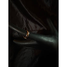 Load image into Gallery viewer, Joan Boyce Goldtone Oval Cocktail Ring With Rhinestone Accents &amp; Openwork Design
