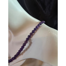 Load image into Gallery viewer, Amethyst Beaded Necklace Vintage Graduated Purple Gemstone Strand Barrel Clasp
