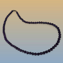 Load image into Gallery viewer, Amethyst Beaded Necklace Vintage Graduated Purple Gemstone Strand Barrel Clasp
