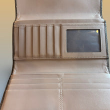 Load image into Gallery viewer, Coach Brown Leather Accordion Wallet With Card Slots ID Window &amp; Zipper Pocket

