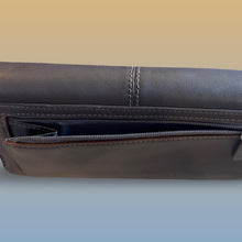 Load image into Gallery viewer, Coach Brown Leather Accordion Wallet With Card Slots ID Window &amp; Zipper Pocket
