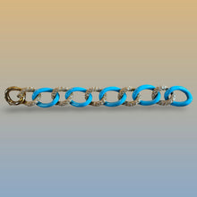 Load image into Gallery viewer, Joan Boyce In Love With Links Gold-Tone Pave Crystal Embellished Chunky Bracelet
