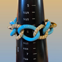 Load image into Gallery viewer, Joan Boyce In Love With Links Gold-Tone Pave Crystal Embellished Chunky Bracelet
