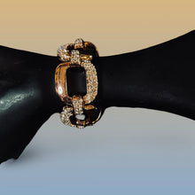 Load image into Gallery viewer, Joan Boyce Chunky Link Statement Bracelet Sparkling Accents Designer Inspire

