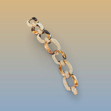 Load image into Gallery viewer, Joan Boyce Chunky Link Statement Bracelet Sparkling Accents Designer Inspire
