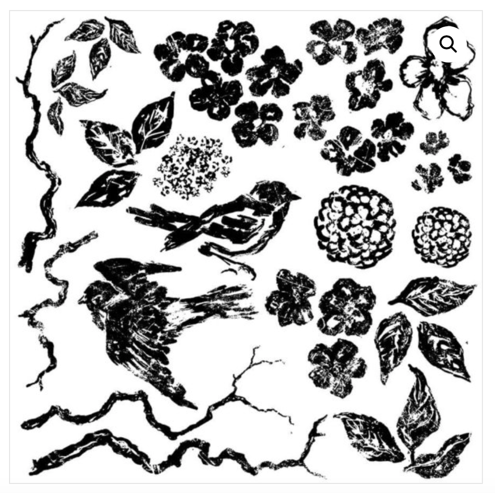 Birds Branches Blossoms Stamp Stamps - Iron Orchid Designs Stamps available at Lemon Tree Corners