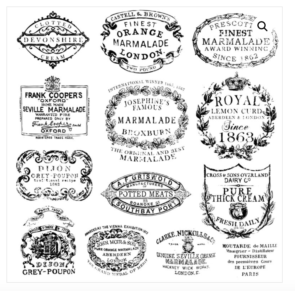 Crockery Stamp Stamps - Iron Orchid Designs Stamps available at Lemon Tree Corners