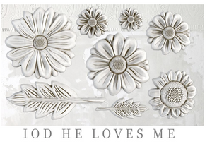 He Loves Me Mould Moulds - Iron Orchid Designs Moulds available at Lemon Tree Corners