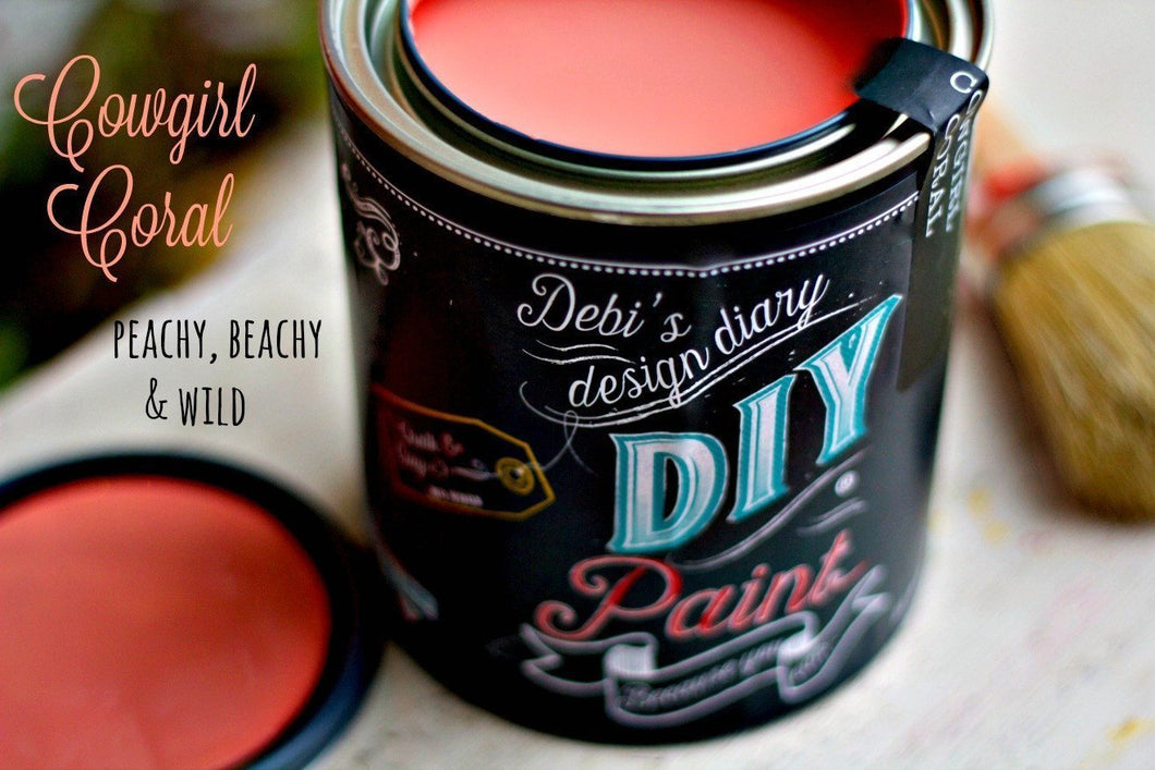Cowgirl Coral DIY Paint DIY PAINT - DIY Artisan Clay Paint and Chalk Finish Furniture Paint available at Lemon Tree Corners