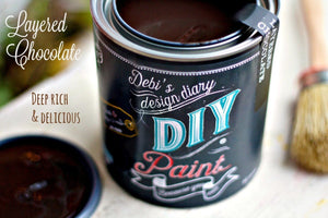Layered Chocolate DIY Paint DIY PAINT - DIY Artisan Clay Paint and Chalk Finish Furniture Paint available at Lemon Tree Corners
