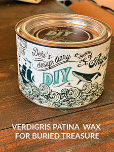 DIY Verdigris Patina Wax AKA Shipwrecked DIY WAX - DIY Paint Wax Fast Drying Low VOC Furniture Paint Wax available at Lemon Tree Corners