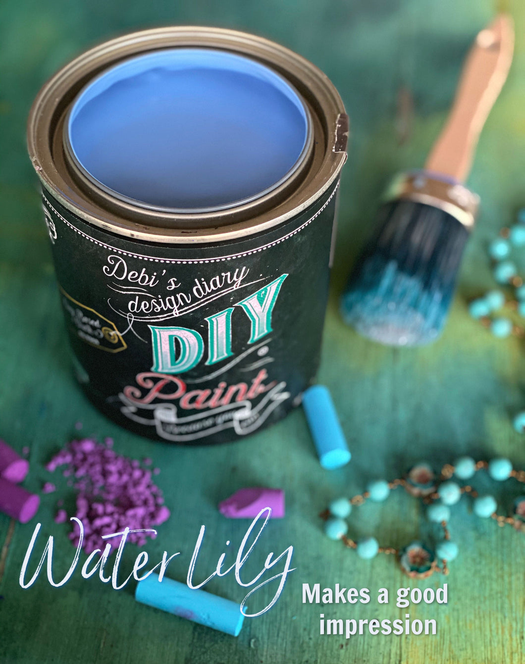 Water Lily DIY Paint DIY PAINT - DIY Artisan Clay Paint and Chalk Finish Furniture Paint available at Lemon Tree Corners